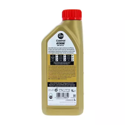 Huile moteur 5W30 Castrol Edge 1L - Performances C3