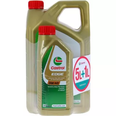 Huile Moteur Castrol Edge 5W-40 - 5L+1L - Performances Exceptionnelles