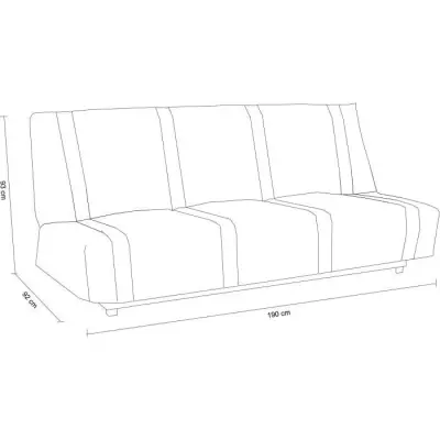 Banquette clic clac 3 places Terracotta 100% coton - LENA