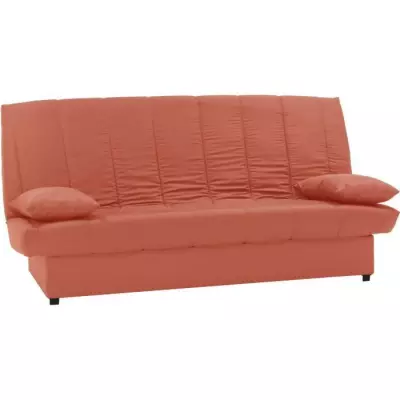 Banquette clic clac 3 places en tissu 100% coton Terracotta