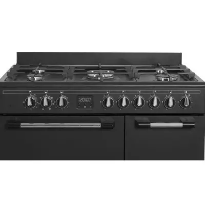 Cuisinière piano gaz 3 fours électriques Continental Edison CECP903FB - Noir - 90 cm
