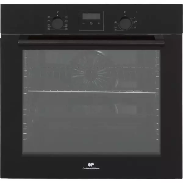 Four encastrable nettoyage catalyse - chaleur pulsée CONTINENTAL EDISON F80CBP Noir programmateur digital - 59,5 x 59,5 x 56,6