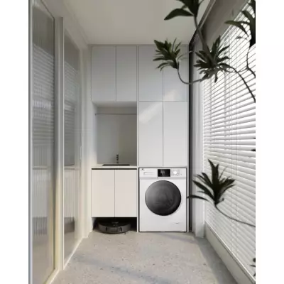 Lave-linge hublot 10 kg Continental Edison - Classe A - Blanc