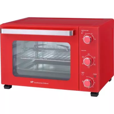 Mini-four électrique 35L rouge - Rotissoire, Convection naturelle - 1500W