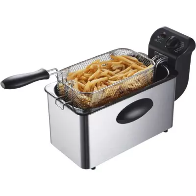 Friteuse 3 L CONTINENTAL EDISON CERFR3IN2 - 2000W - Inox - Puissante et Compacte