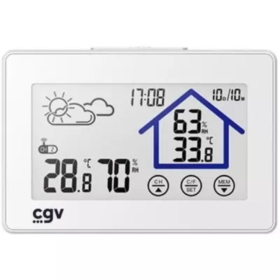 Station météo sans fil CGV MY METEO-1BM - Touches tactiles - Facilite d'utilisation