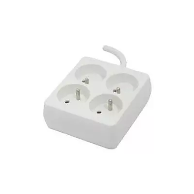 Chacon Bloc 4 x 16 A carré avec cordon 0,9 m - blanc | Prise Multiprise