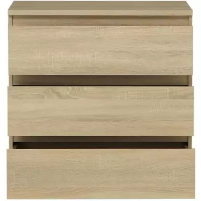 Commode CHELSEA 3 Tiroirs - Chêne naturel - Style responsable