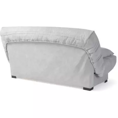 Banquette clic clac 3 places - Matelas 17 cm - Tissu gris clair