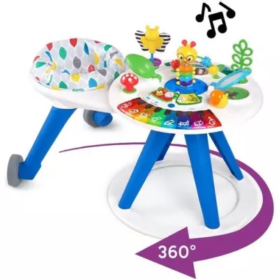 Table d'activités bébé trotteur évolutif 4-en-1 sûre et pivotante