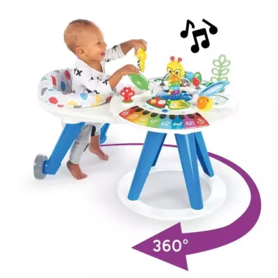Table d'activités bébé trotteur évolutif 4-en-1 sûre et pivotante