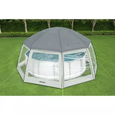 Protégez votre piscine avec le Dôme octogonal Bestway - 6x6x2,95m