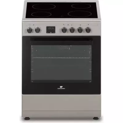 Cuisinière vitrocéramique 4 feux - Silver - Dimensions compactes