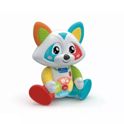 Baby Clementoni - Oliver, le raton-laveur joueur interactif - 4 modes de jeux
