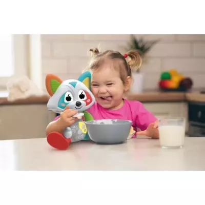 Baby Clementoni - Oliver, le raton-laveur joueur interactif - 4 modes de jeux