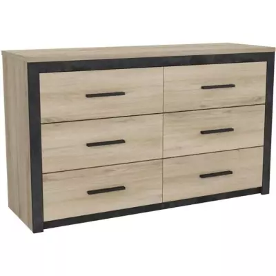 Commode 6 tiroirs Colorado - Design chic et éco-responsable