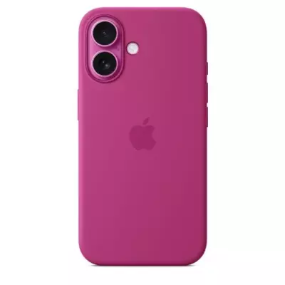 Coque en silicone avec MagSafe pour APPLE iPhone 16 - Fuchsia