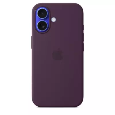 Coque iPhone 16 en silicone avec MagSafe - Plum