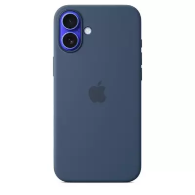 Coque en silicone avec MagSafe pour iPhone 16 Plus - Denim