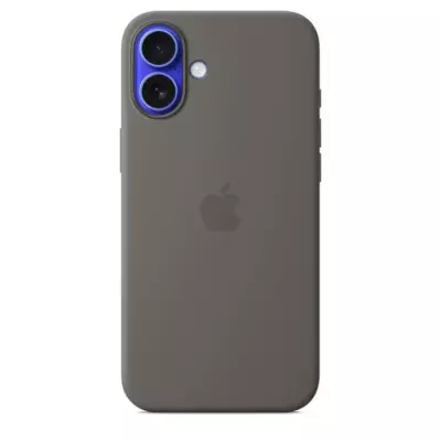 Coque en silicone APPLE iPhone 16 Plus avec MagSafe - Stone Gray