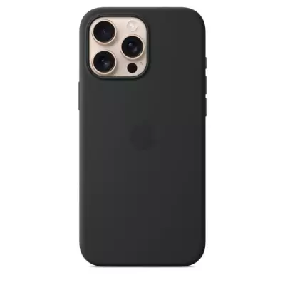 Coque Silicone MagSafe pour iPhone 16 Pro Max - Noir