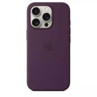 Coque en silicone MagSafe pour iPhone 16 Pro - Plum