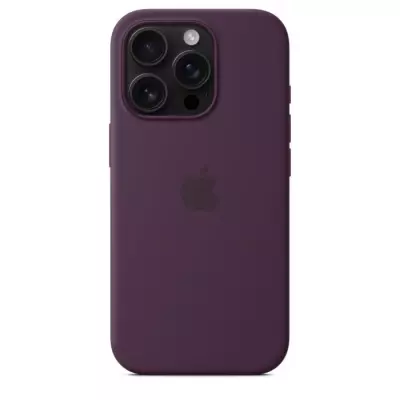 Coque en silicone MagSafe pour iPhone 16 Pro - Plum