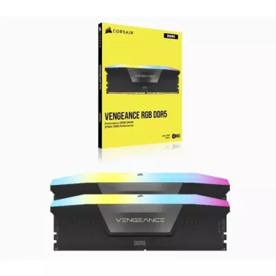 Mémoire RAM CORSAIR Vengeance RGB DDR5 32GB 5600 MHz Noire