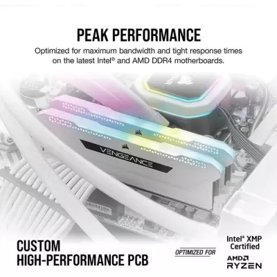 Mémoire RAM CORSAIR Vengeance RGB Pro SL 32Go Blanc