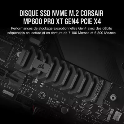 Corsair Disque SSD MP600 PRO XT - 2TB NVMe PCIe M.2 - Performances ultimes