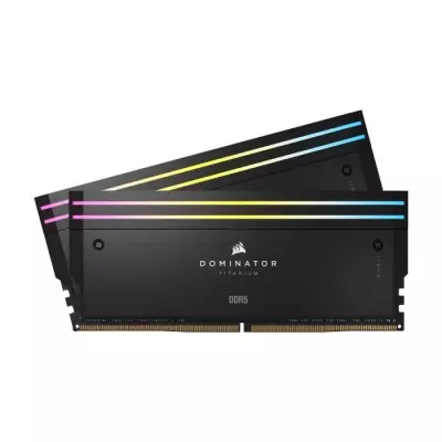 Mémoire RAM CORSAIR Dominator Titanium RGB DDR5 64GB - Haute vitesse - Noir