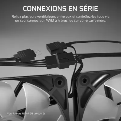 Ventilateur PWM 120mm CORSAIR - RS120 - Refroidissement efficace