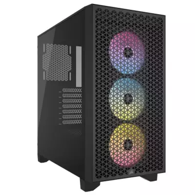 Boîtier PC CORSAIR 3000D RGB AIRFLOW - Design Moyen-tour - Avec 3 ventilateurs AR120 RGB