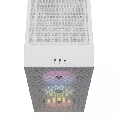 Boitier PC CORSAIR 3000D RGB Blanc - ATX Moyen-tour