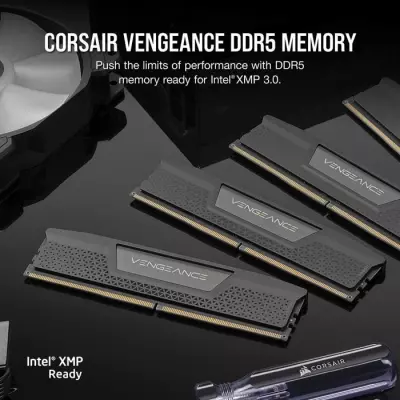 Mémoire RAM CORSAIR Vengeance DDR5 32Go (2x16Go) 5600MHz CL40 - Noir