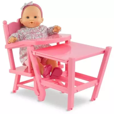 Chaise haute pour poupon 36 et 42cm - Corolle - Multicolore - Pratique et colorée