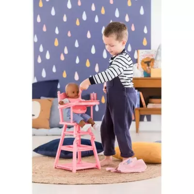 Chaise haute pour poupon 36 et 42cm - Corolle - Multicolore - Pratique et colorée