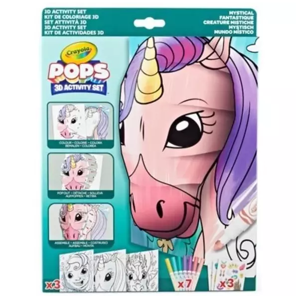 Créatif - CRAYOLA - POPS 3D Mystical - Dessins 3D faciles a réaliser! Des 6 ans