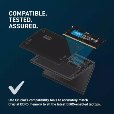Mémoire RAM CRUCIAL DDR5-4800 SODIMM 16 Go - Performance ultime