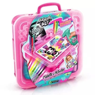 Canal Toys - Mallette Airbrush Art avec pochoirs et feutres