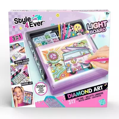 Canal Toys - Style For Ever - Diamant'Art Mallette Lumineuse - OFG 300 - Jeu de Mosaïque