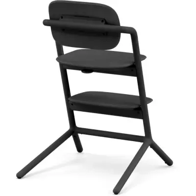Chaise Haute Évolutive et Réglable Lemo 2 - Noir Éblouissant