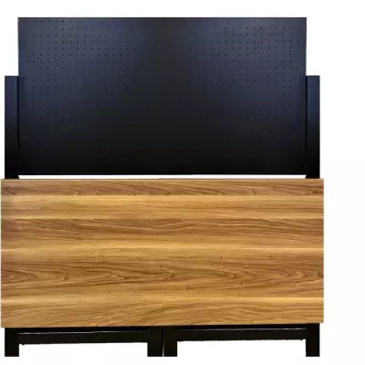Établi pliable DEFPRO en acier et bois - Charge outillage 50 kg