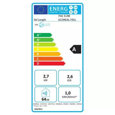 Climatiseur mobile DELONGHI PAC EL98 - 10700 Btu/h