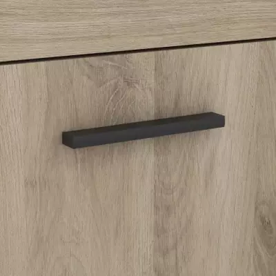 Bureau avec rangements DELPHI - Chene/noir - Compact et pratique
