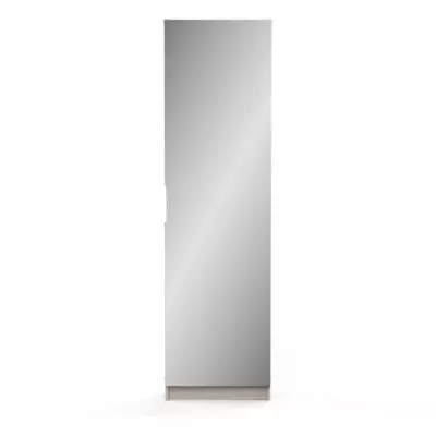 Armoire à chaussures ZAPATERO - Décor Chêne et Noir - 12 Paires