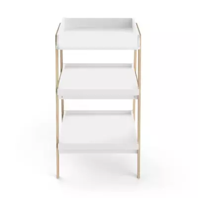 Table à langer TSUGA - Bois massif et MDF - Blanc mat