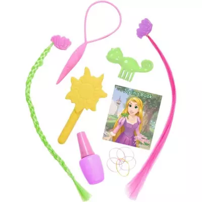 Tête à coiffer Disney Raiponce Deluxe avec 12 accessoires et faux flacon de vernis