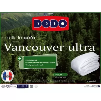 Couette VANCOUVER DODO - 140x200 cm - Ultra tempérée