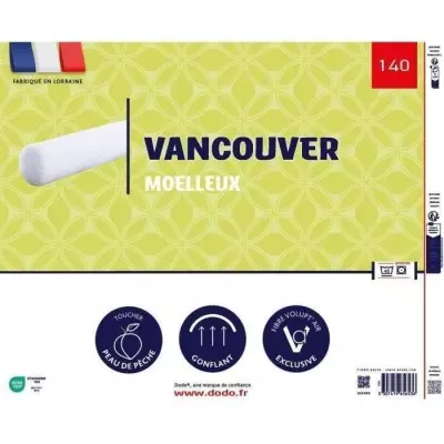 Traversin VANCOUVER 140 cm - Confort Polyester - DODO